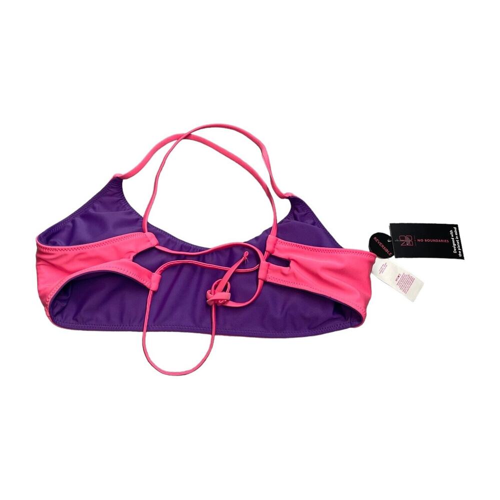 No Boundaries Reversible Bralette Swim Top Women's L (11-13) Purple Dune Beach - Picture 6 of 6